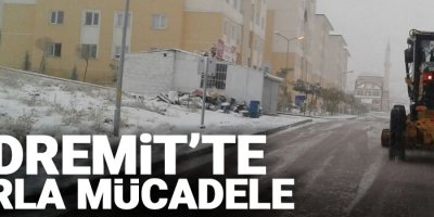 Edremit’te karla mücadele