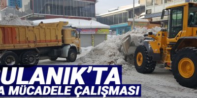 Bulanık’ta karla mücadele çalışması