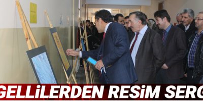 Engellilerden resim sergisi