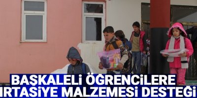 Başkaleli öğrencilere kırtasiye malzemesi desteği