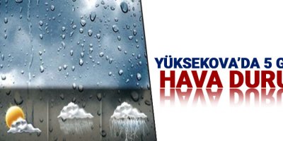 Yüksekova'da 5 günlük hava durumu!