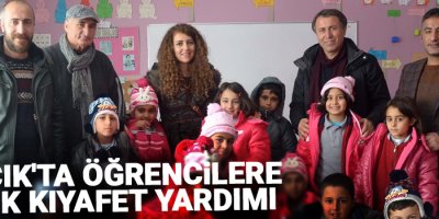 Ovacık'ta öğrencilere kışlık kıyafet yardımı