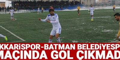 Hakkarispor-Batman Belediyespor maçında gol çıkmadı