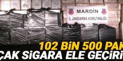 102 bin 500 paket kaçak sigara ele geçirildi