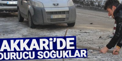 Hakkari’de dondurucu soğuklar