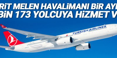 Ferit Melen Havalimanı bir ayda 111 bin 173 yolcuya hizmet verdi