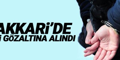 Hakkari'de 1 kişi gözaltına alındı