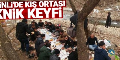 Şemdinli'de kış ortası piknik keyfi