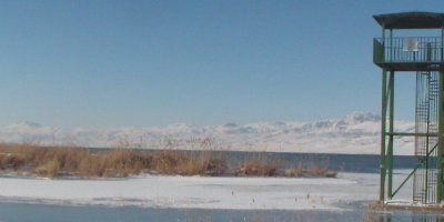 Erçek Gölü buz tuttu