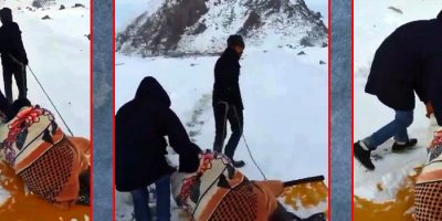 Kızakla hasta kurtarma operasyonu