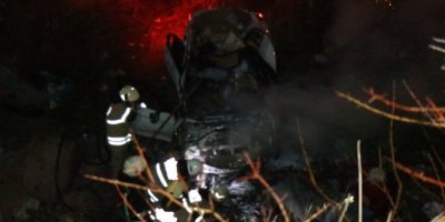 Otomobil dereye uçtu: 1 ölü