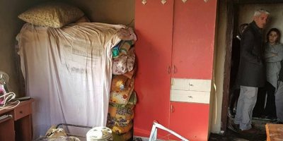 Evi yanan Güler ailesine Yardım eli