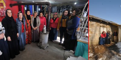 Yüksekova:Bir makine İle tekstil atölyesi kurdu