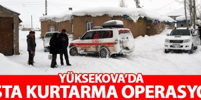 Yüksekova'da hasta kurtarma operasyonu