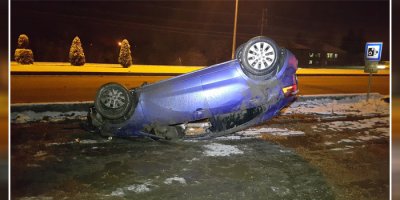 Takla attı, 25 metre sonra ters durdu