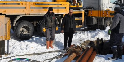 Yüksekova'da içme suyu kuyusunda arıza