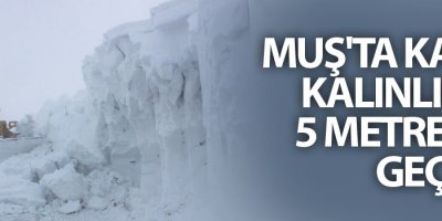 Muş'ta kar kalınlığı 5 metreyi geçti