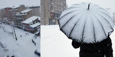 Yüksekova'da kar yağışı
