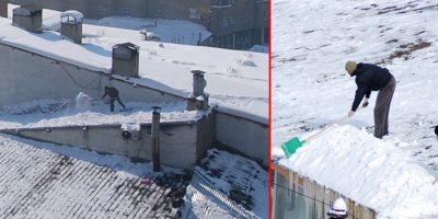 Yüksekovalı esnafların kar mesaisi