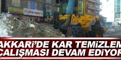 Hakkari’de kar temizleme çalışması