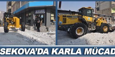 Yüksekova'da Karla Mücadele Devam Ediyor