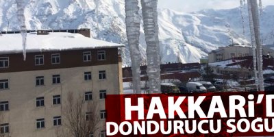 Hakkari'de dondurucu soğuklar