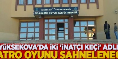 Yüksekova'da iki 'inatçı keçi' adlı tiyatro oyunu sahnelenecek