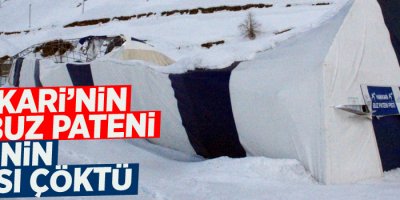 Hakkari'nin ilk buz pateni pistinin çatısı çöktü