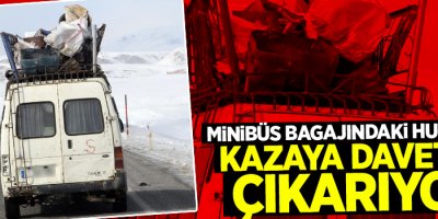 Minibüs bagajındaki hurdalar kazaya davetiye çıkarıyor