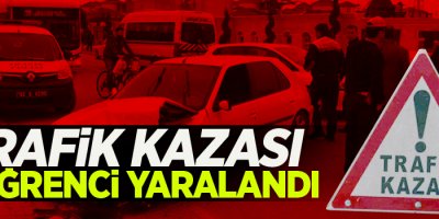 Otomobil öğrenci servisi ile çarpıştı