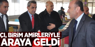 Kaşıkçı, birim amirleriyle bir araya geldi