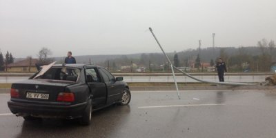 Yağmur kazayı beraberinde getirdi: 2 yaralı