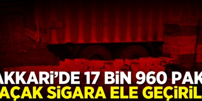 Hakkari'de 17 bin 960 paket kaçak sigara ele geçirildi
