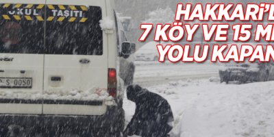 Hakkari’de 7 köy ve 15 mezra yolu kapandı