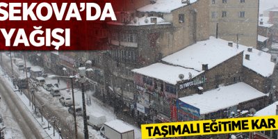 Yüksekova'da taşımalı eğitime kar engeli