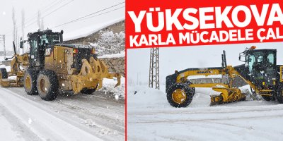 Yüksekova'da karla mücadele çalışması