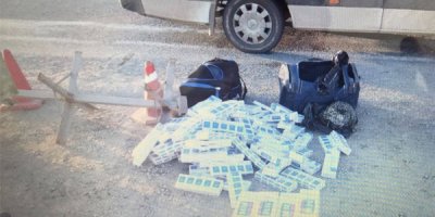 Yolcu valizlerinden kaçak sigara çıktı