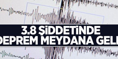 3.8 şiddetinde deprem meydana geldi