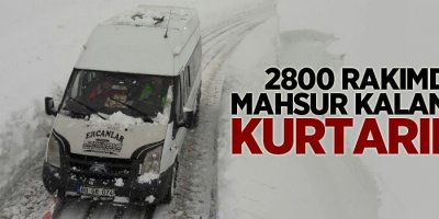 2800 rakımda mahsur kalanlar kurtarıldı