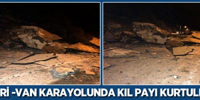 Hakkari-Van karayolunda kıl payı kurtuldular!