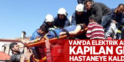 Van'da elektrik akımına kapılan genç hastaneye kaldırıldı