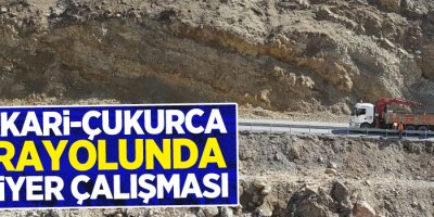 Hakkari-Çukurca karayolunda bariyer çalışması