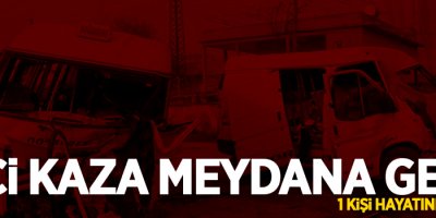 Minibüsler çarpıştı: 1 ölü, 18 yaralı