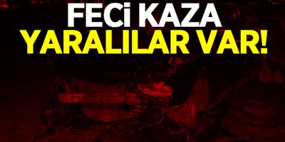 Refüjü aşan otomobil minibüse çarptı: 5 yaralı