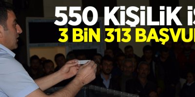 550 kişilik işe 3 bin 313 başvuru