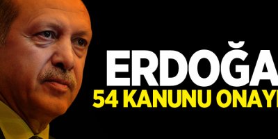 Cumhurbaşkanı Erdoğan 54 kanunu onayladı