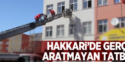 Hakkari’de gerçeği aratmayan tatbikat