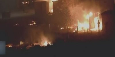 Sığınmacı kampında yangın: En az 10 yaralı