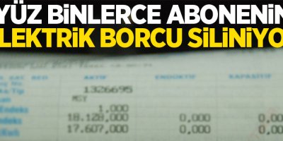 Yüz binlerce abonenin elektrik borcu siliniyor