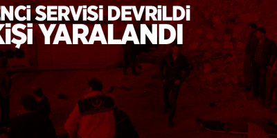 Öğrenci servisi devrildi: 16 yaralı